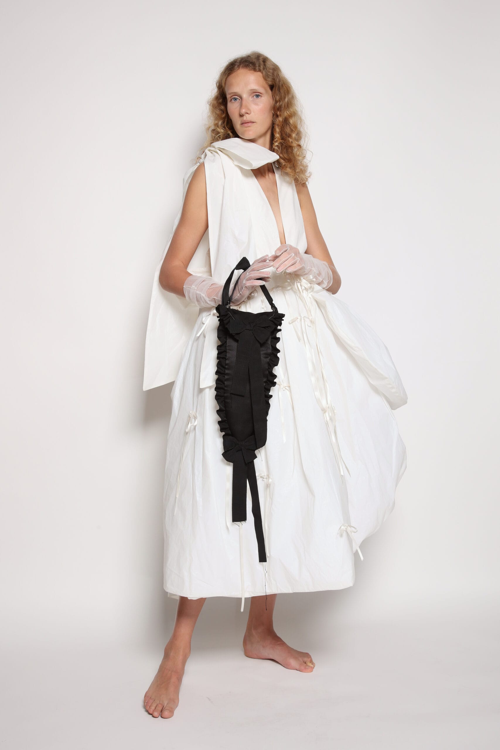 Satin Baguette Bag with Trim Detail - Image 3