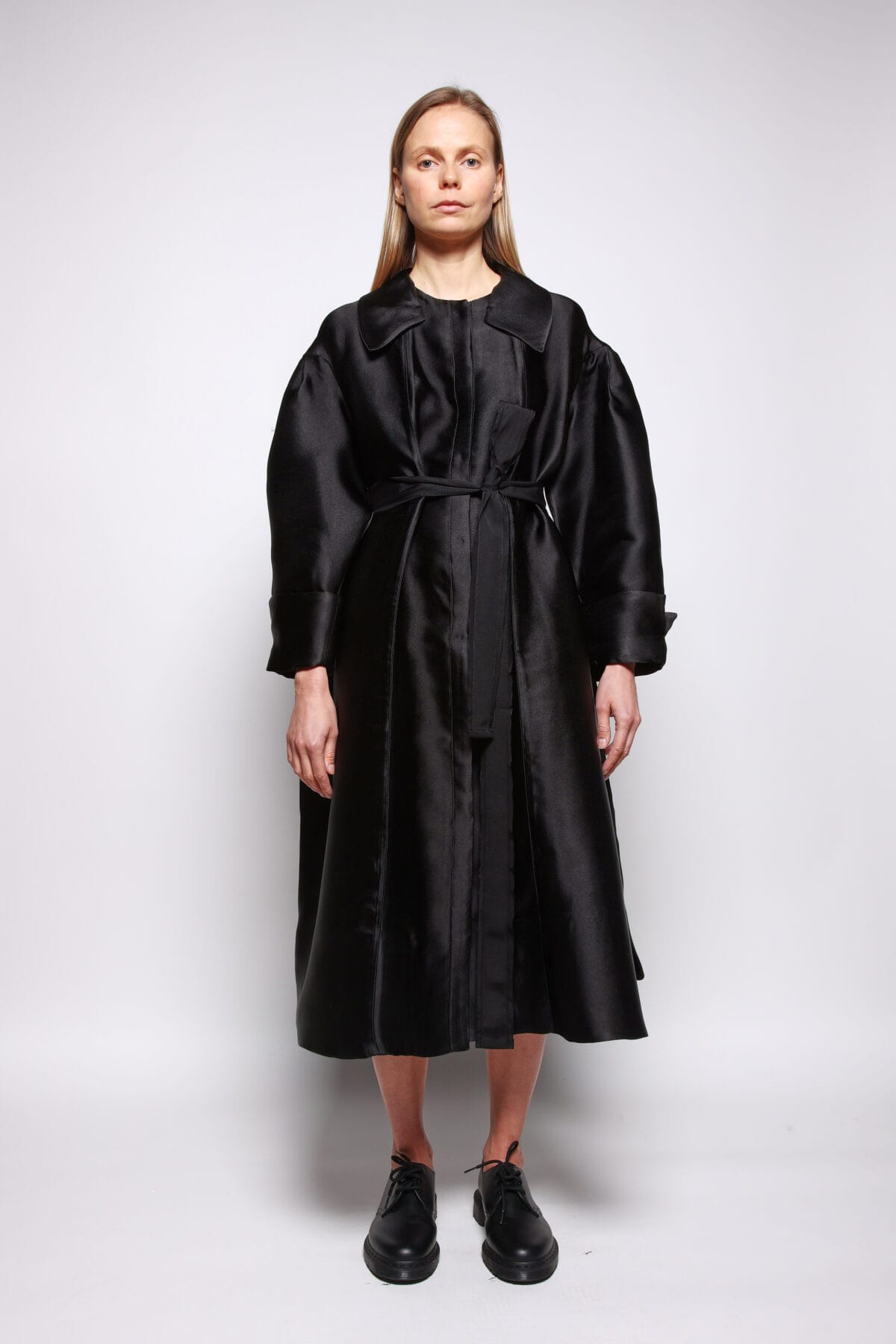 Structured Coat with Deconstructed Collar