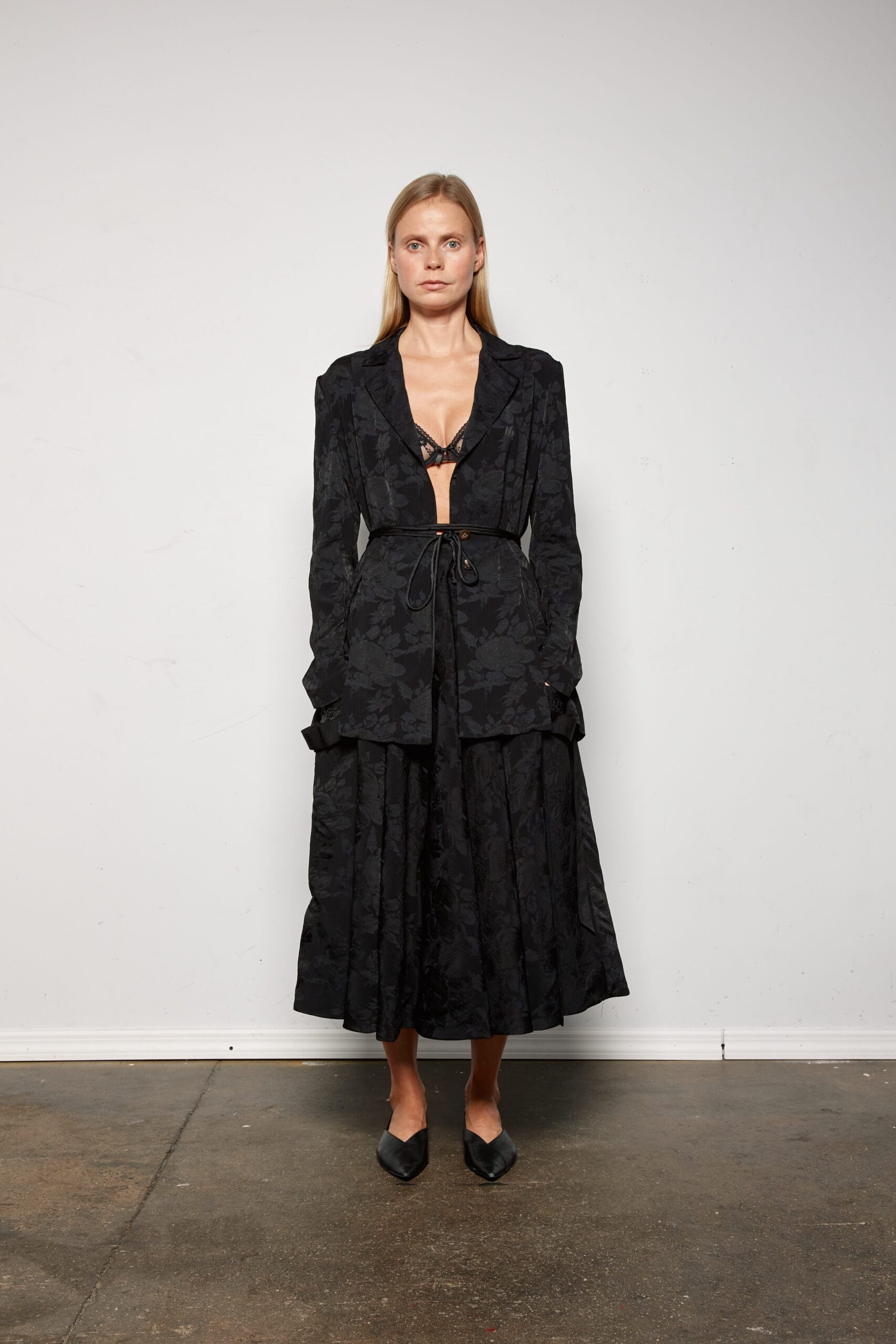 Jean Jacquard Structured Blazer