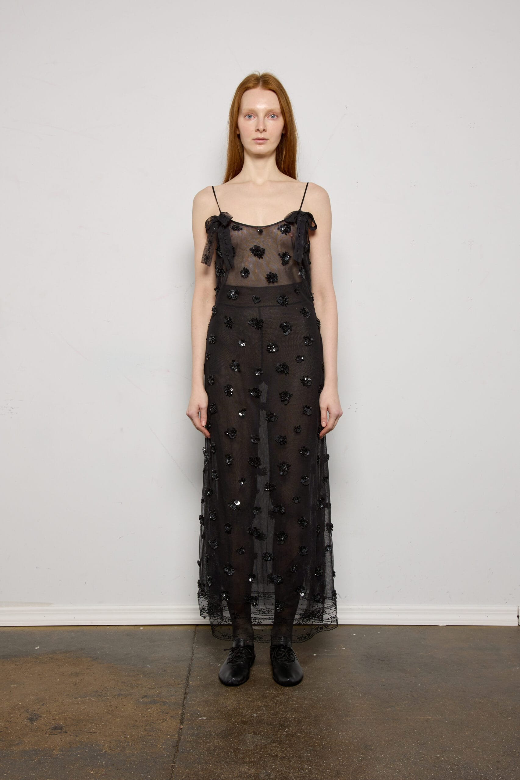 Beaded Lace Dress w/ Trimmings