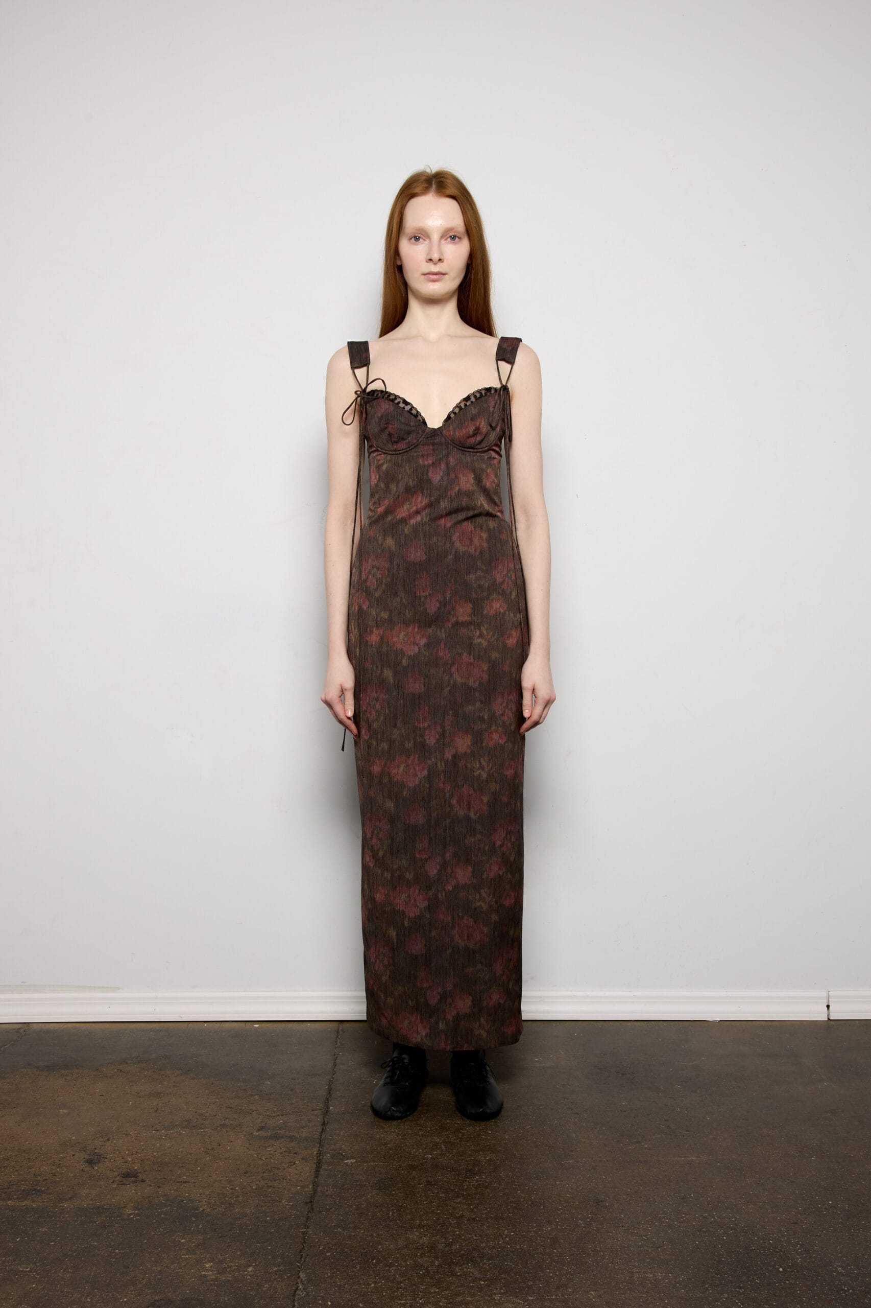 Floral Jacquard Fitted Body Dress