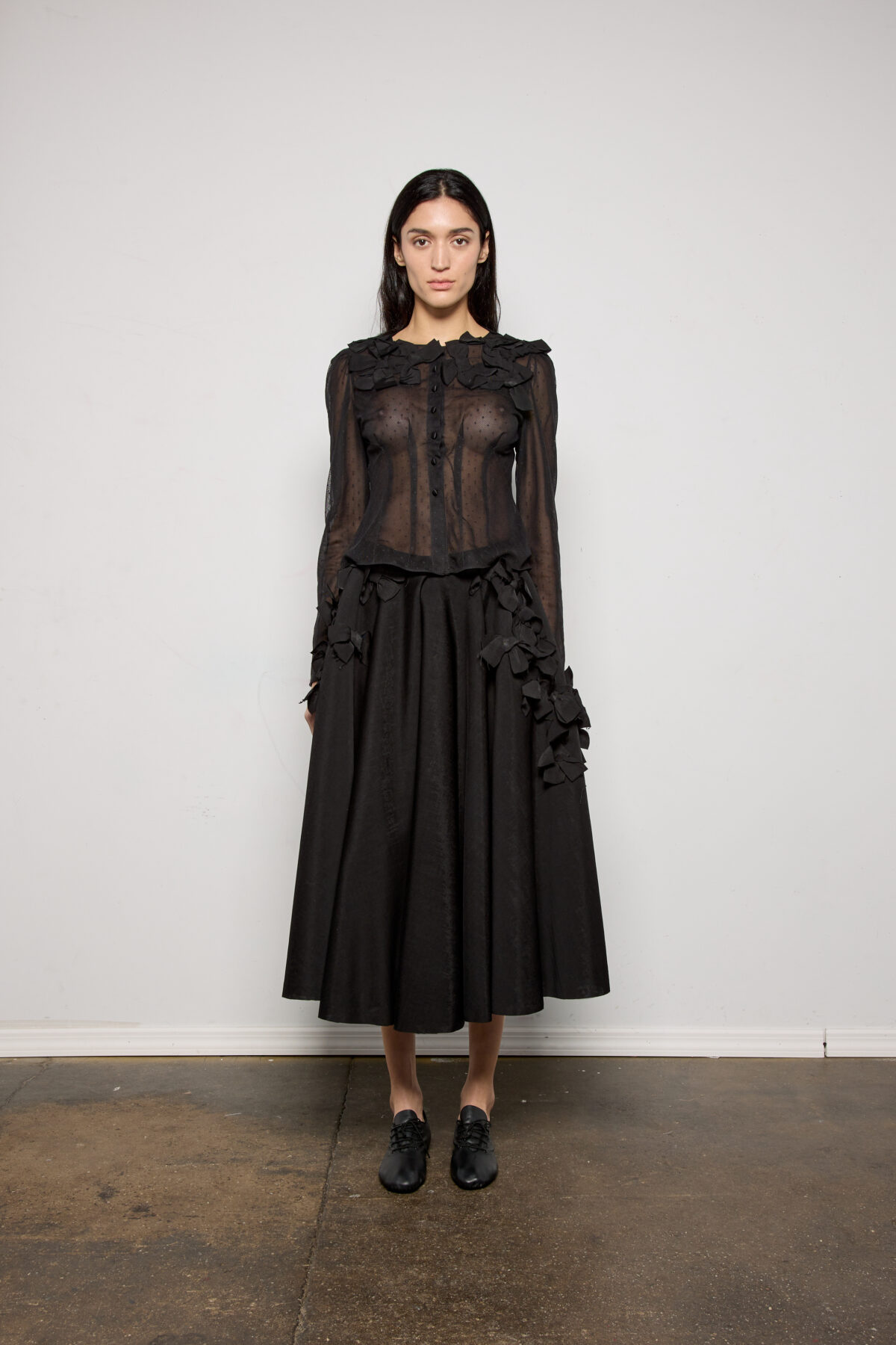 Pressed Bow Sponge Skirt