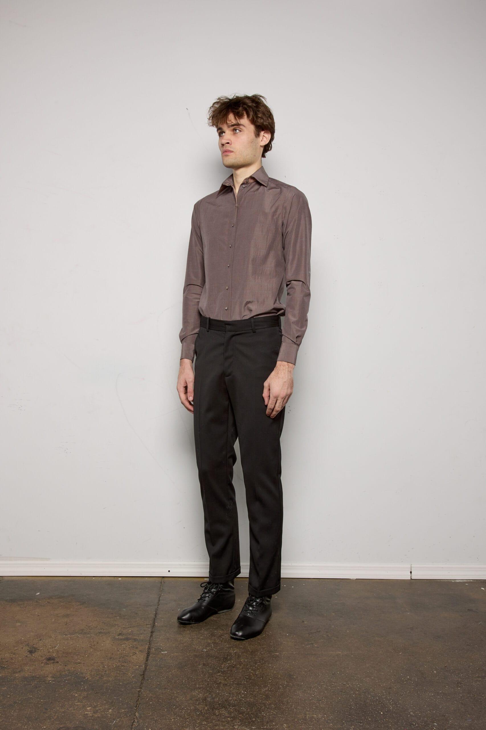 Men's Black Twill Slim Cigarette Trouser - Image 2