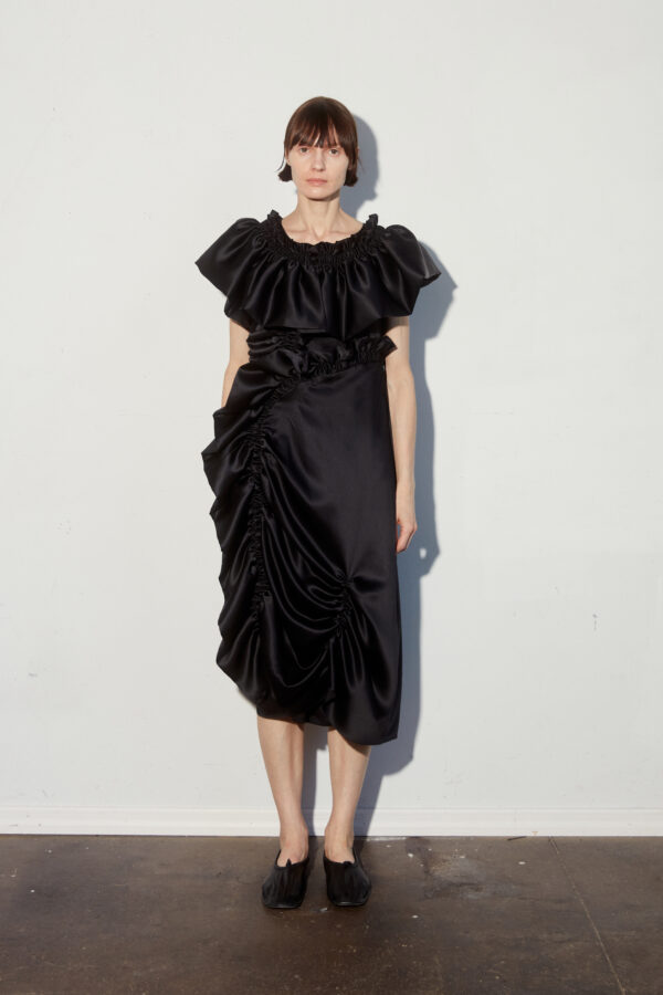 Deconstructed Silk Charmeuse Dress