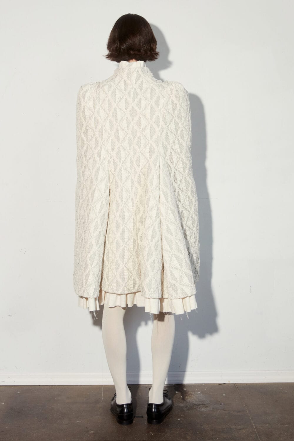 Cream Lace Cape Coat (Mens/Unisex) - Image 3