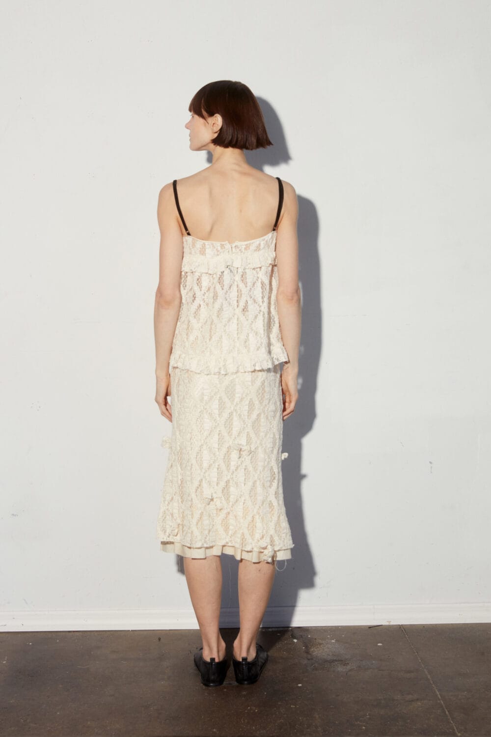 Cream Lace Ruffle Top - Image 3