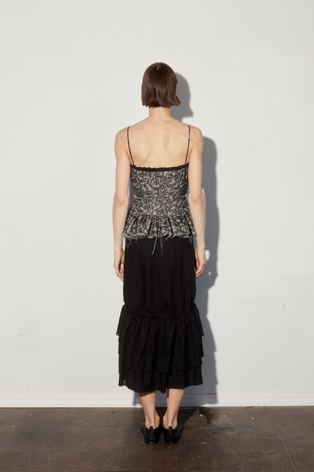 Corded Lace Structured Pleat Top - Image 3