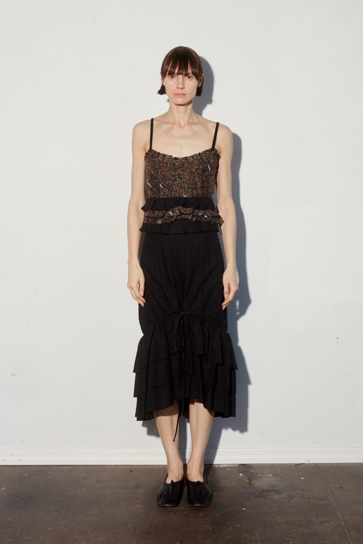 Pleat Detail Print Top