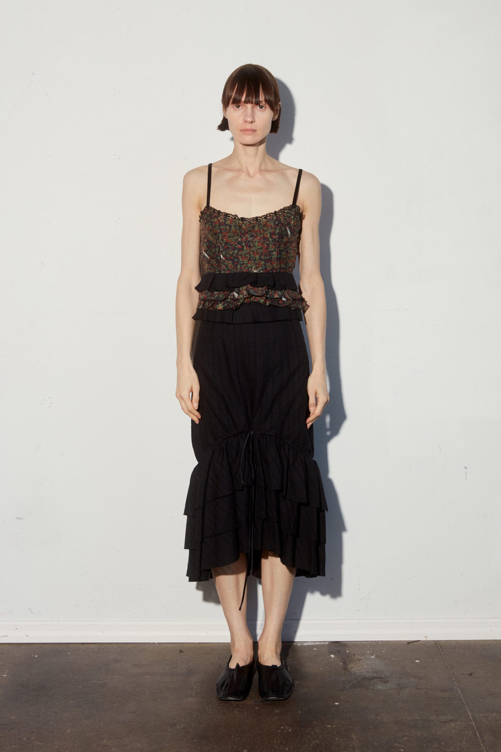 Pleat Detail Print Top