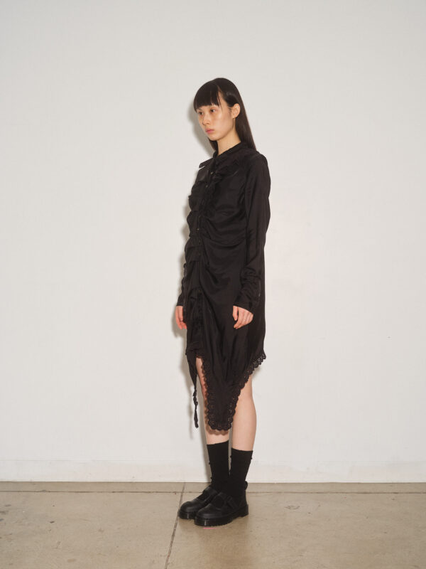 Variated Pleat Dress w/ Trim Detail - Image 2