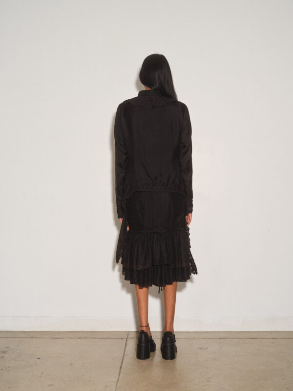 Variated Pleat Blouse w/ Trim Detail - Image 3