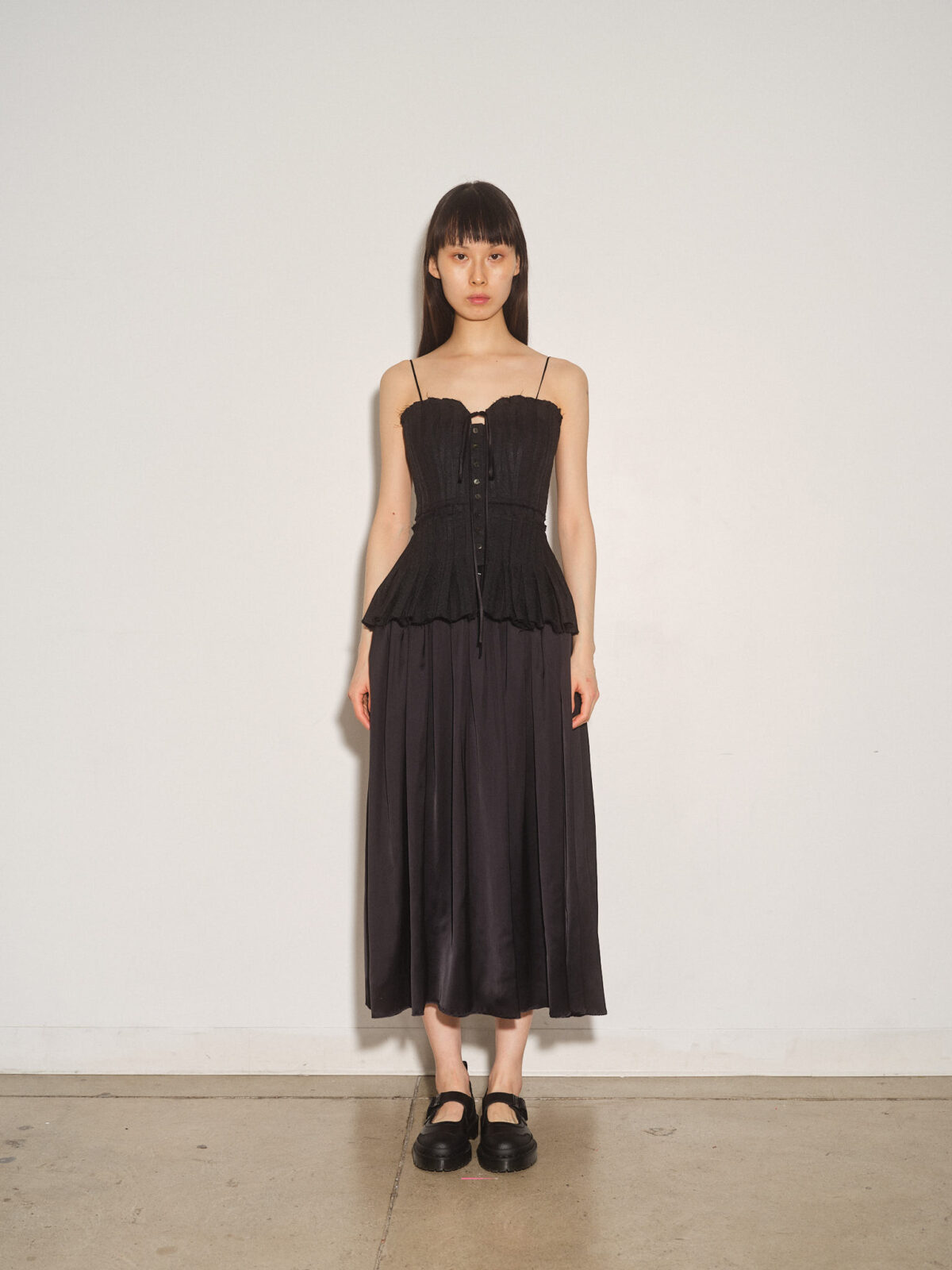 Jacquard Accordion Pleat Bustier