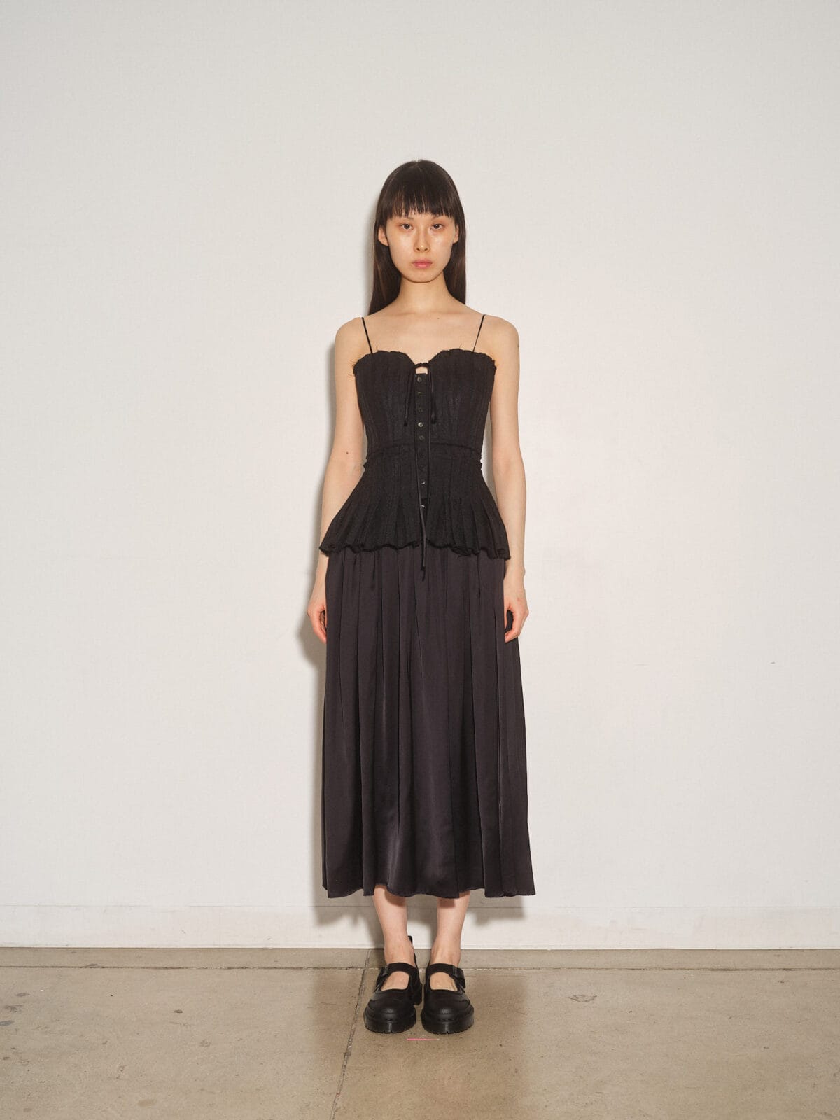 Jacquard Accordion Pleat Bustier