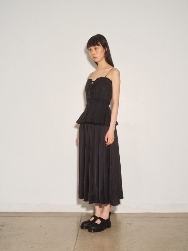 Jacquard Accordion Pleat Bustier - Image 2
