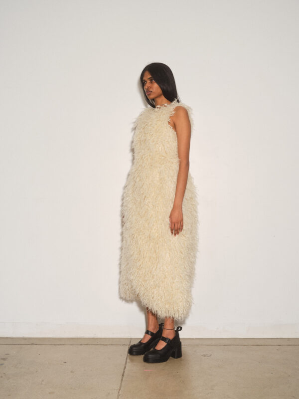 Yarn Fur Sculpted Dress - Image 2