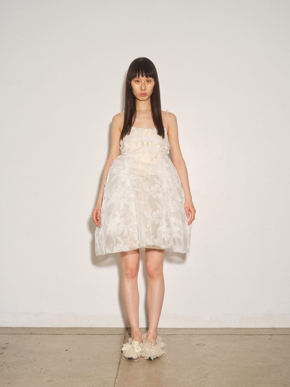 Crinoline Pleated Pannier Dress