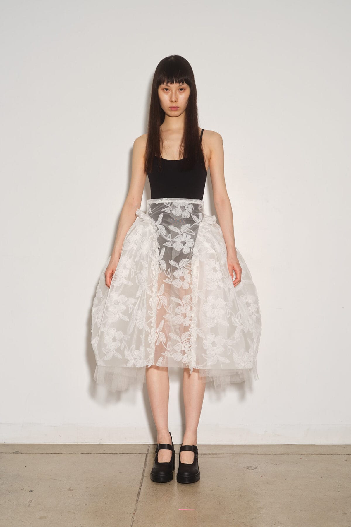 Crinoline Pleated Pannier Skirt