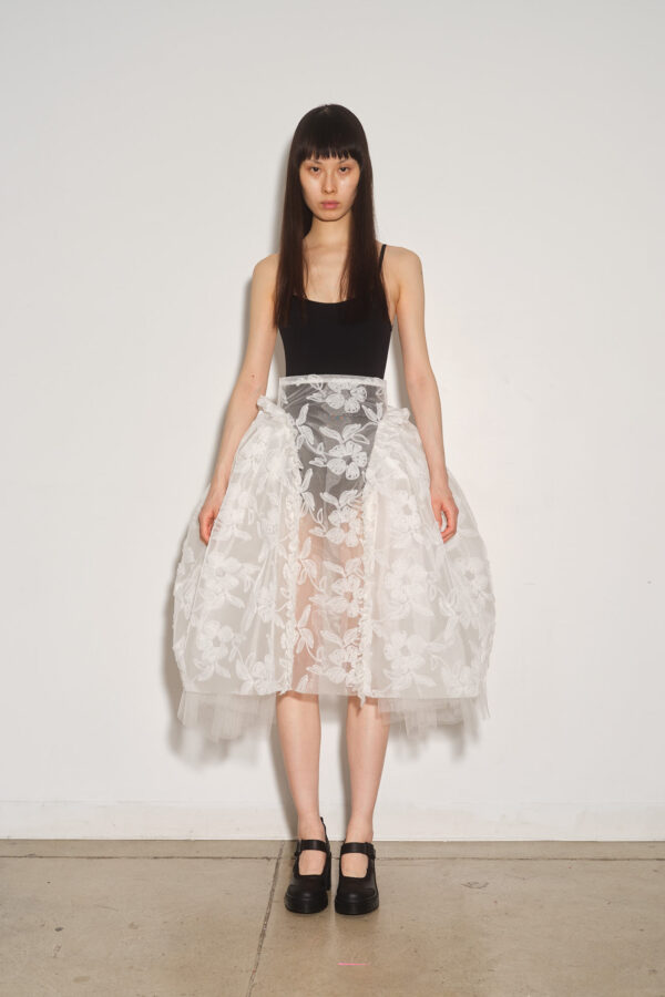 Crinoline Pleated Pannier Skirt