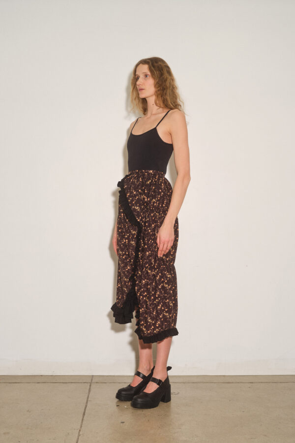 Liberty Print Shifted Drape Skirt - Image 2