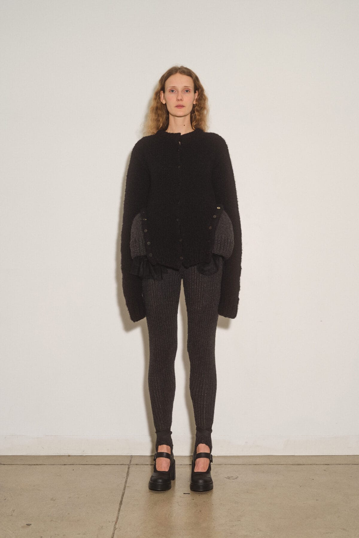 Hand-Knit Cage Detail Cardigan