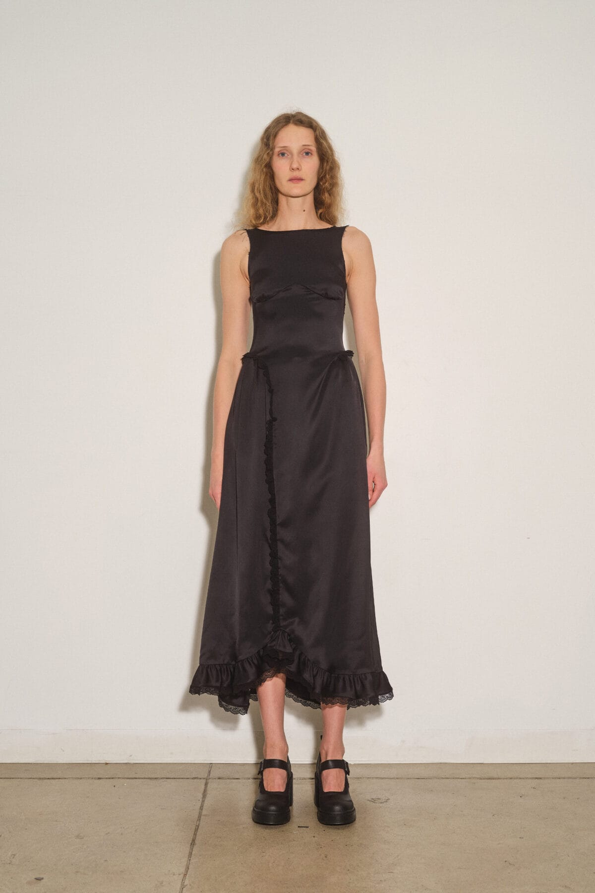 Liquid Ruffle Cinch Dress