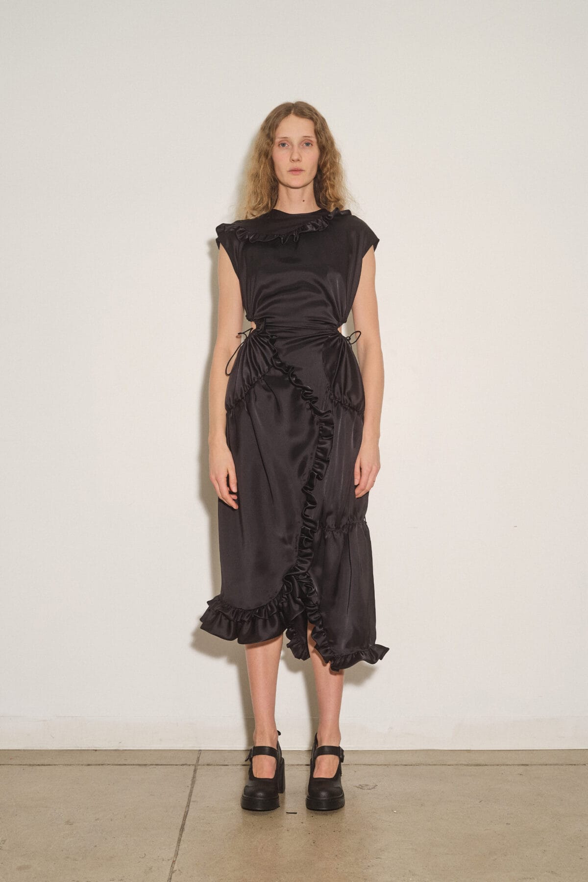 Liquid Cut-Out Drape Dress