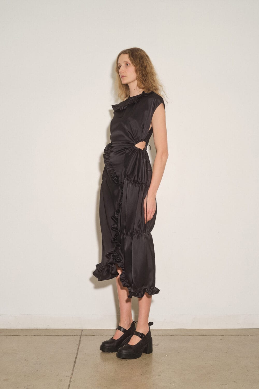Liquid Cut-Out Drape Dress - Image 2