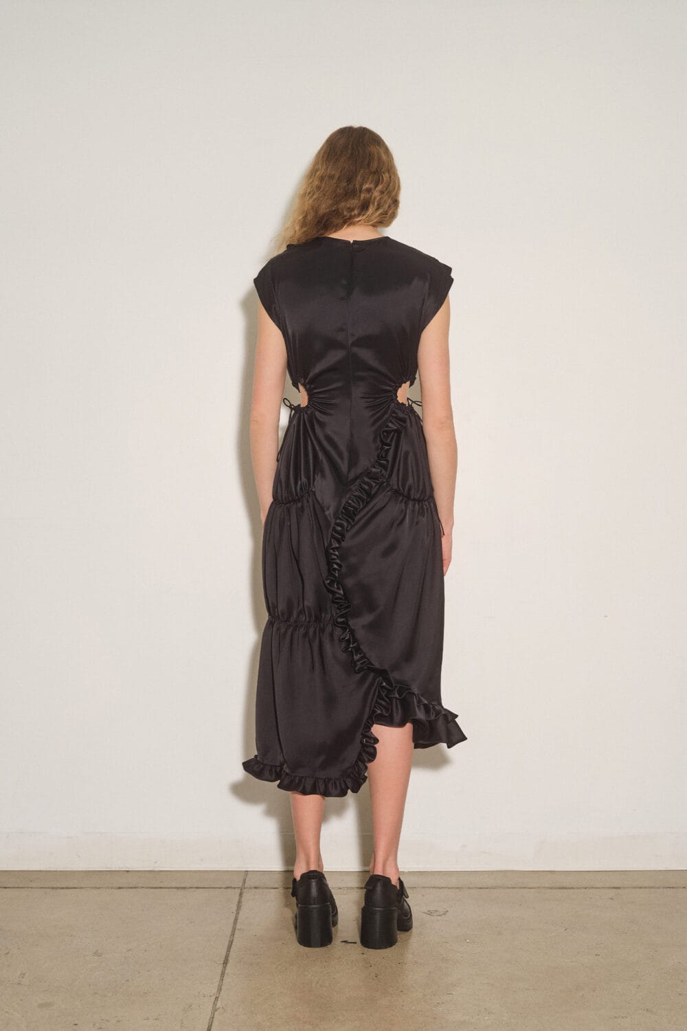 Liquid Cut-Out Drape Dress - Image 3