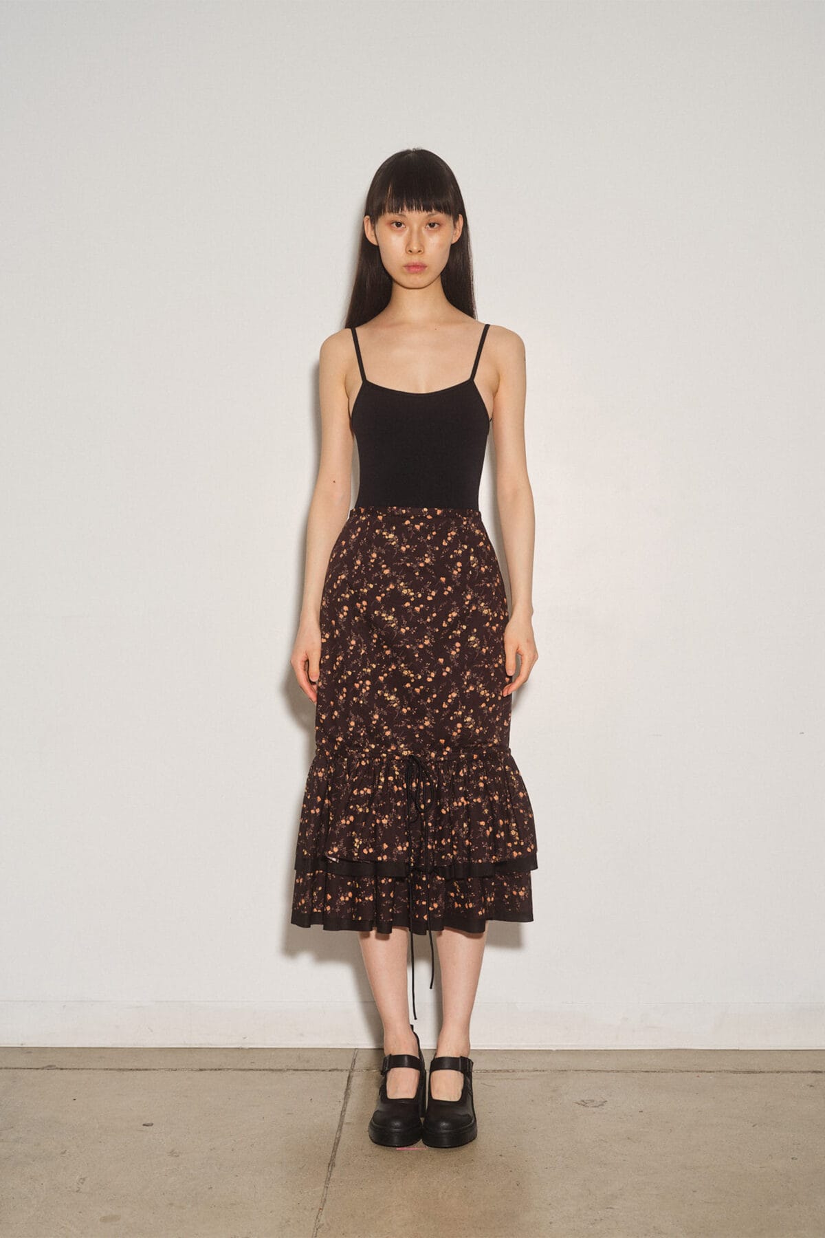 Liberty Print Tunnel Tie Ruffle Skirt