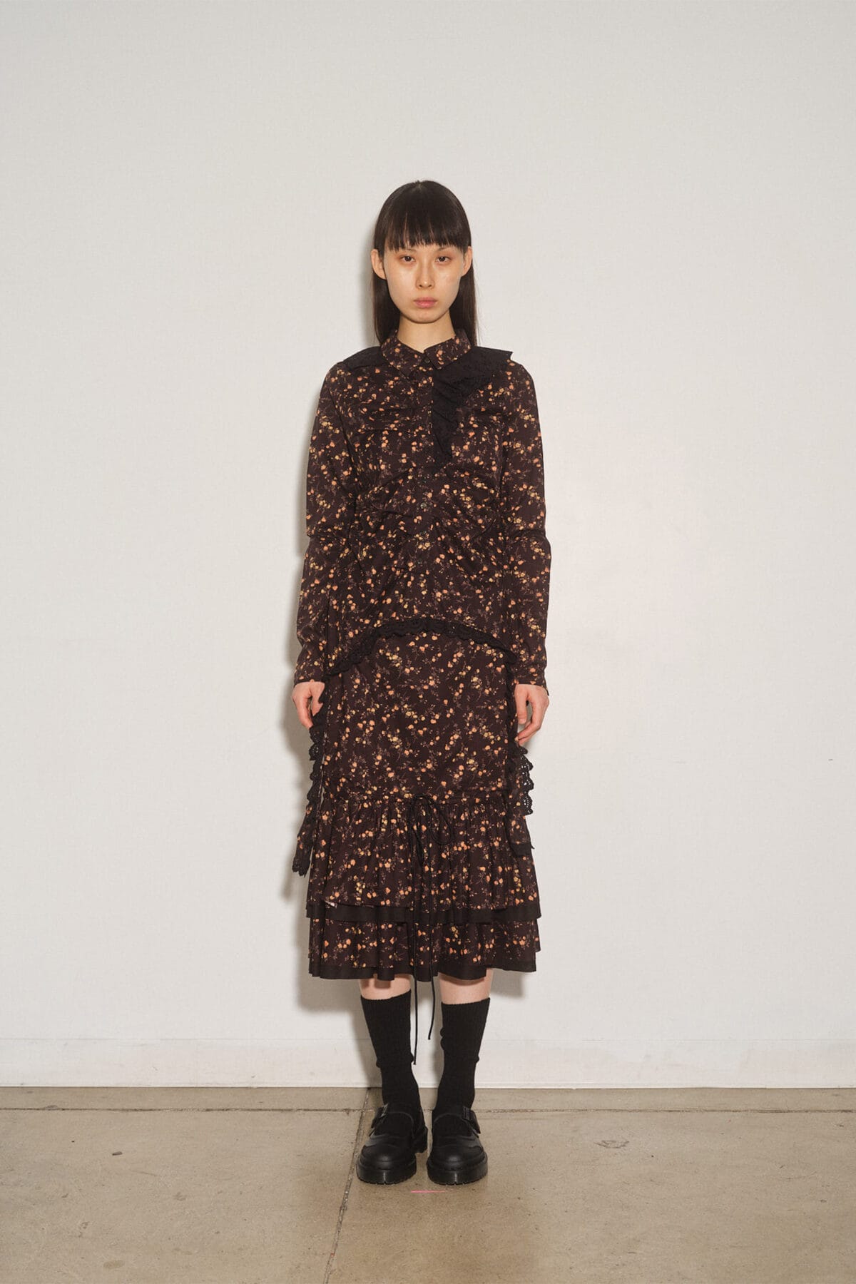 Mixed Media Liberty Print Parachute Blouse