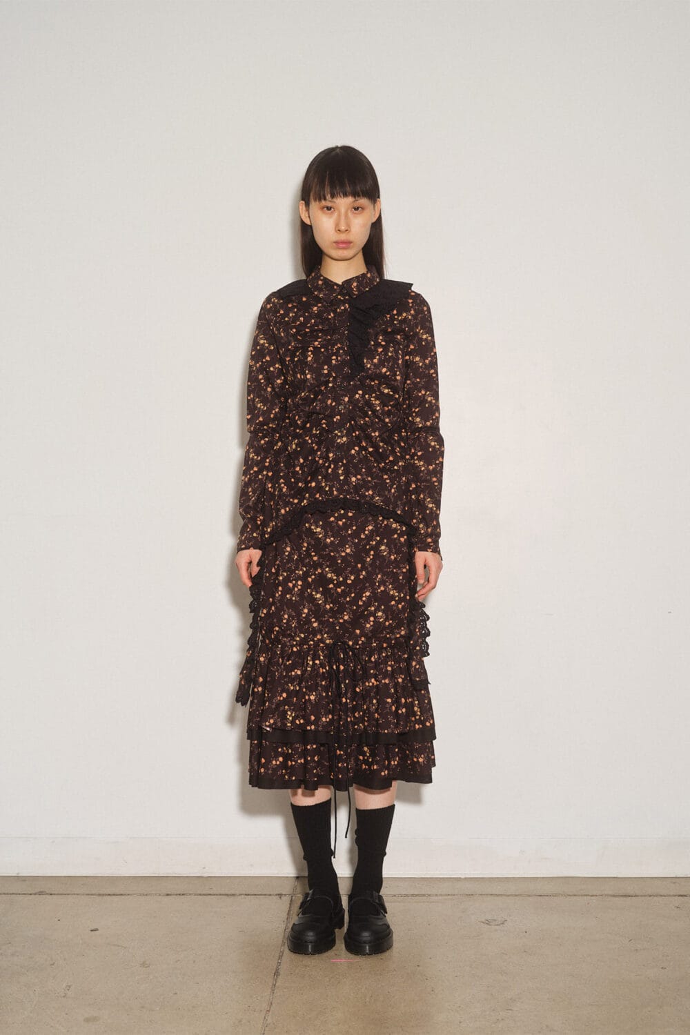 Mixed Media Liberty Print Parachute Blouse